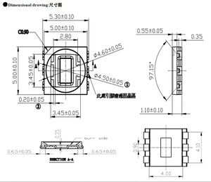 Máscara de fisioterapia personalizada de fábrica 0,2 W 20Ma Smd Led Chip 5050 Tri-Color R IR UV 630Nm 830Nm 410Nm - Product Image 2