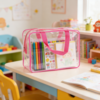 Kit de voyage réutilisable en PVC transparent, sac de toilette imperméable pratique pour femmes, hommes et voyageurs d'affaires