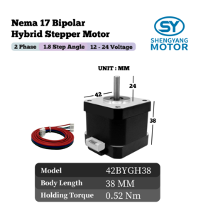 Precio Especial en Existencia, Motor Paso a Paso <span class=keywords><strong>Nema</strong></span> <span class=keywords><strong>17</strong></span> de 38 mm y 12 V para Impresora 3D - Product Image 2