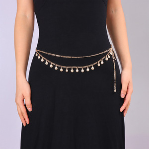 Corrente de Cintura Feminina Estilo Hip Hop com Strass de Cristal e Tassel em Camadas de Metal - Product Image 2