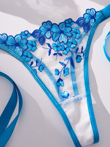 Hochwertige haut freundliche exquisite einzigartige Design Spitze und Mesh Blumen druck Sexy Dessous Frau - Product Image 5