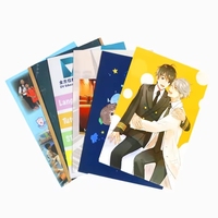 Carpeta Promocional A4 en Forma de L con Bolsillo Transparente, Impermeable y Ecológica, Estilo de Dibujos Animados, Impresión UV, Colores Personalizados, para Uso Escolar