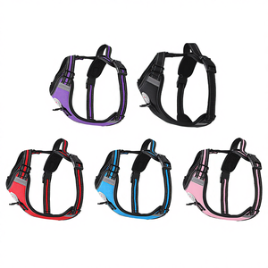 Harnais pour chien de style gilet 3D réglable en nylon réfléchissant avec sangle de traction dorsale et poitrine, lavable, fermeture à boucle, directement de l'usine - Product Image 2