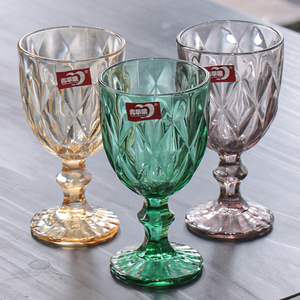 Fabricante Bar Fiesta Boda Restaurante Vintage Colorido Whisky <span class=keywords><strong>Vino</strong></span> <span class=keywords><strong>tinto</strong></span> Bebida Jugo Copa <span class=keywords><strong>de</strong></span> vidrio - Product Image 1