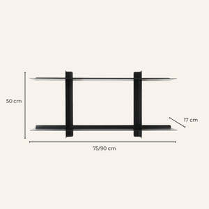 Mensola da Parete in Metallo Kora 75 Cm, Acciaio Verniciato a Polvere Opaco, Scaffale Moderno da Parete per Soggiorno e Cucina, per Libri, Stoviglie, Piante - Product Image 4