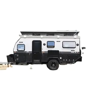 Tersedia grosir Semi off road towable rv caravan camper dengan baterai ensuite 1x solar murah camper van untuk dijual