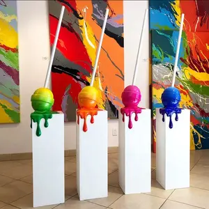 Dijual Patung Seni Lollipop Serat Kaca Gaya Dripping Paling Populer