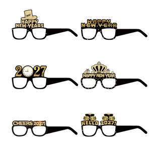 Paquete de 6 Gafas de Papel para Celebración de Año Nuevo 2027, Gafas de Fiesta de Año Nuevo, Monturas de Gafas Decorativas para Suministros de Fiesta de Nochevieja - Product Image 5