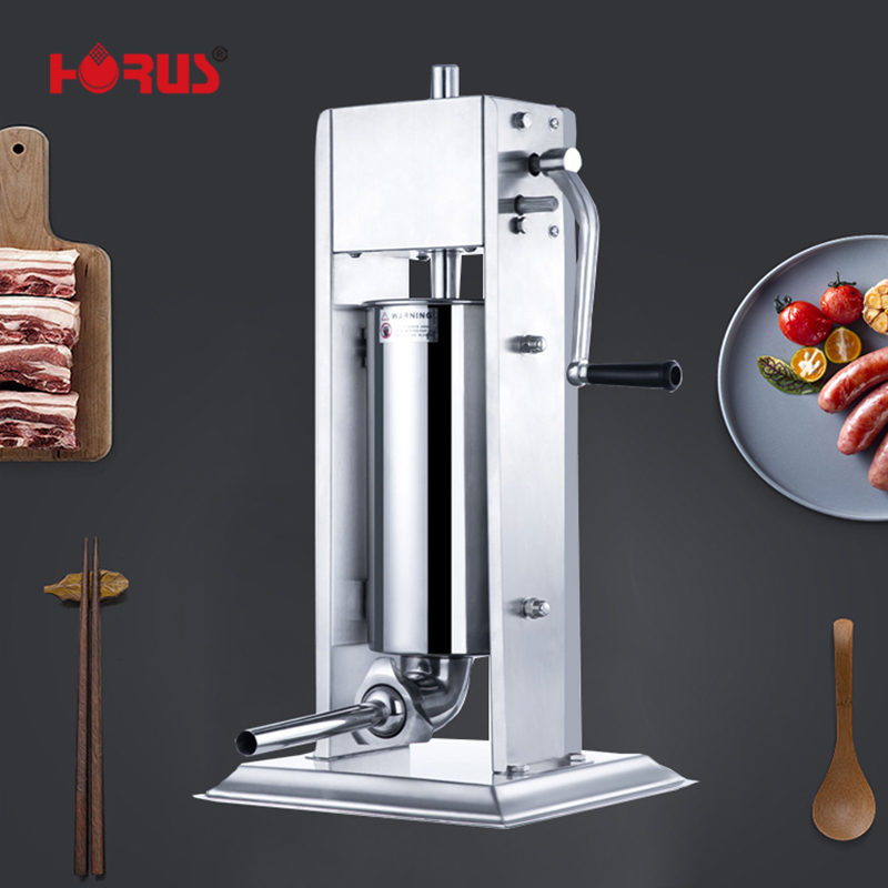 Ручная машина для обработки колбасы HORUS 15L, машина для изготовления колбасок из нержавеющей стали для коммерческих целей