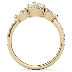 SGARIT <strong>Jewellery</strong> 24K <strong>Yellow</strong> Gold 12*6 Mm Marquise Cut 2Ct Vvs Moissanite Diamond Wedding Engagement Ring Jewelry for Women - Product Image 5