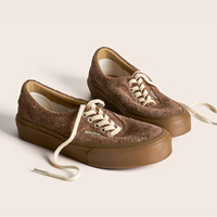 Vente en gros de baskets de sport pour hommes, personnalisées, de créateur, style 'Old Money', en daim de vache vieilli, à semelle épaisse, vintage, décontractées et rétro, OEM
