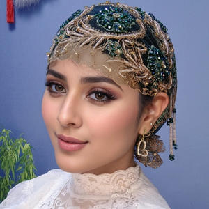 หมวกไหมพรมปักลายขนสัตว์เทียมประดับพู่ห้อยลูกปัดทรงหางปลาแบบฮุ่ย ผ้าคลุมผมแฟชั่นแบบลูกไม้ ใช้ได้ทุกฤดู - Product Image 6