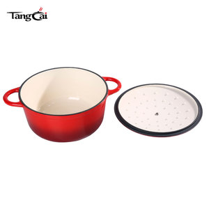 Olla <span class=keywords><strong>de</strong></span> <span class=keywords><strong>Hierro</strong></span> <span class=keywords><strong>Fundido</strong></span> Esmaltada <span class=keywords><strong>de</strong></span> Tamaño Familiar, No Tóxica, para Hornear Pan y Cocinar en el Hogar - Product Image 4