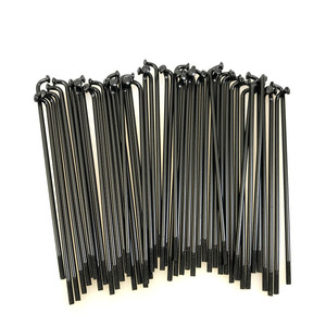 Parti della <span class=keywords><strong>bici</strong></span> <span class=keywords><strong>ruota</strong></span> della bicicletta <span class=keywords><strong>raggi</strong></span> in acciaio nero - Product Image 1