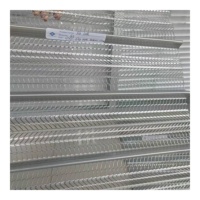 Grillage métallique en aluminium robuste à nervures, haute résistance, anti-fissuration, antirouille, pour renforcement de plâtre mural et construction