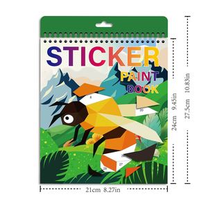 <b>Puzzle</b> Book Craft Art by Number Ocean Animals 4Pcs Sticker Paint Books for Kids - Product Image 2