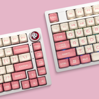XVX Keycaps Strawberry Bear PBT Keycap Set 122-Key Customized Personalized Cute Mechanical Keyboard
