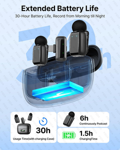 <span class=keywords><strong>Microphone</strong></span> Lavalier Sans Fil pour iPhone 16 Android <span class=keywords><strong>Mini</strong></span> <span class=keywords><strong>Microphone</strong></span> avec Réduction du Bruit Autonomie de 24 Heures <span class=keywords><strong>Microphone</strong></span> <span class=keywords><strong>USB</strong></span> C - Product Image 2