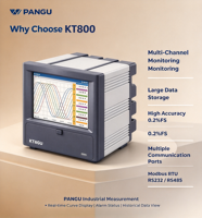 KT800 Paperless Data Logger, 48 Saluran Input Terisolasi untuk Pemantauan Suhu dan Tekanan Industri