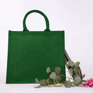 Benutzer definierte heiße verkaufen gute Qualität Mode Hochzeit Damen Schulter Tasche einkaufen grünes Geschenk Jute Strand tasche für machen Logo