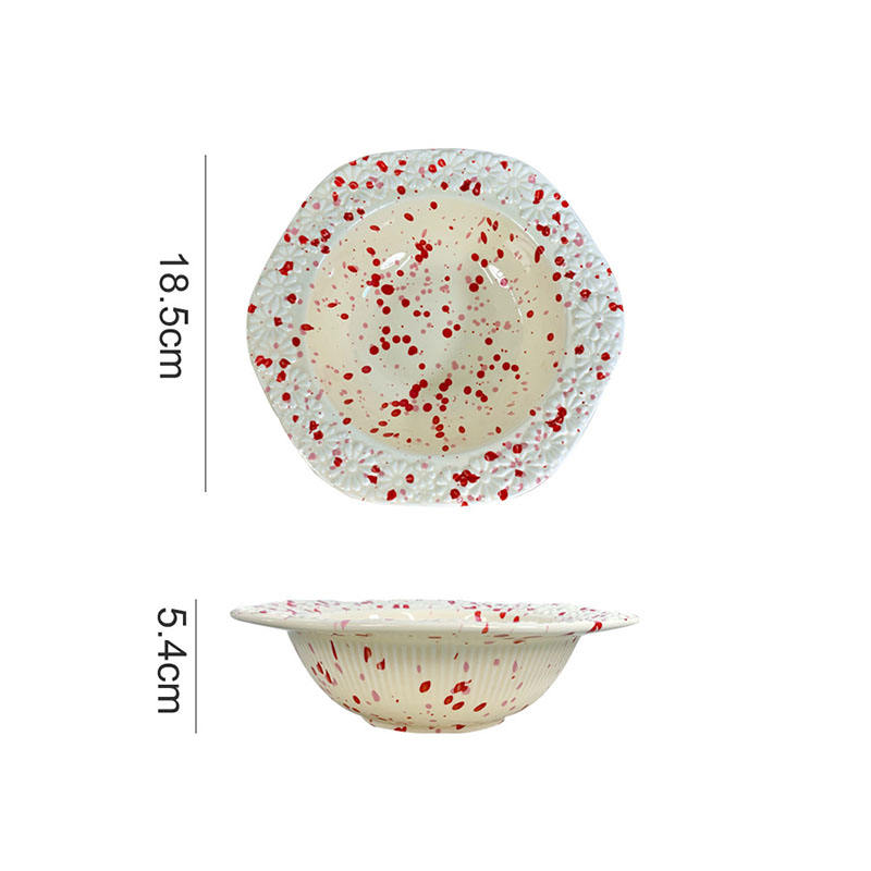 Ensaladera roja de 7,5 pulgadas