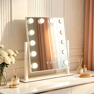 Factory 12 Bulb <b>LED</b> Lighted Plastic Desktop Vanity <b>Mirror</b> Illuminated Smart Dressing <b>Mirror</b> - Product Image 2