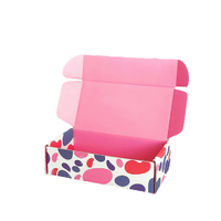 Boîte d'expédition pliable en carton ondulé écologique et colorée pour t-shirts en tissu, emballage en papier pour envoi postal