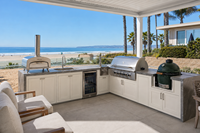 Cuisine barbecue extérieure  et station de grill pour villas Four électrique encastré sur mesure et gril en acier inoxydable