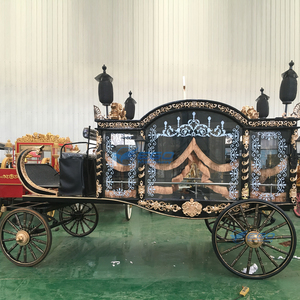 Cercueil funéraire de luxe à chevaux blancs à vendre, pour cérémonie funéraire - Product Image 6