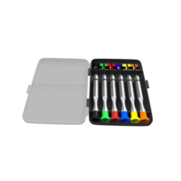 KAFUWELL PS6135 6pcs Set Obeng Presisi - 3pcs Obeng Kepala Datar dan 3pcs Obeng Kepala Phillips Mikro Mini dengan Pegangan Baja