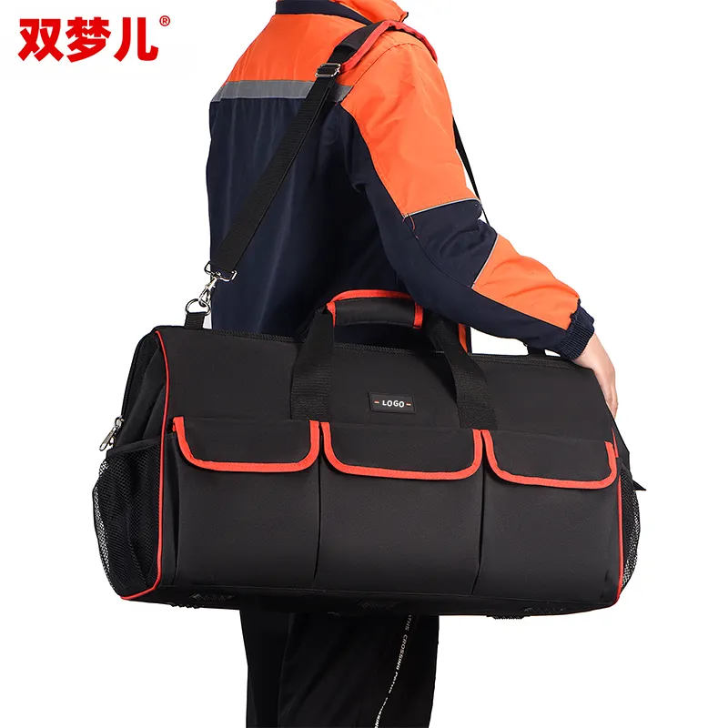 Multifunctional toolbox 6000D Oxford Cloth Electrician Bag Multi-pocket waterproof drop resistant storage bag