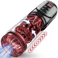 7 Schub rotierend vibrierend saugen lecken Stroker Adult Toys Vakuum Penis pumpen Vergrößern Automatischer männlicher Masturbation becher