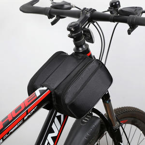 Sac de cadre avant de vélo, sac de selle pour tube supérieur, sac de rangement portable pour équipement de cyclisme 5L avec doublure intérieure, noir - Product Image 4