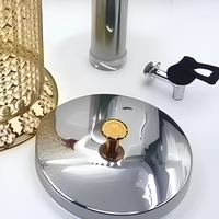 Distributeur de boissons en acier inoxydable doré avec support, serveur de boissons décoratif, porte-boissons pour buffet