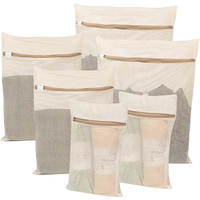 Nouveau style de sacs à linge épais et durables en coton biologique, sacs à linge en maille pour sous-vêtements, vêtements, pantalons, chaussures et chaussettes