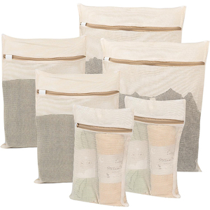 Nouveau style de sacs à <span class=keywords><strong>linge</strong></span> épais et durables en coton biologique, sacs à <span class=keywords><strong>linge</strong></span> en maille <span class=keywords><strong>pour</strong></span> sous-vêtements, vêtements, pantalons, chaussures et chaussettes - Product Image 1