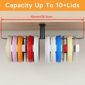 Organisateur de couvercles de gobelets en acier inoxydable à fixer sous l'armoire, support pour couvercles de tasses Yeti/Stanley/Simple Modern - Product Image 6