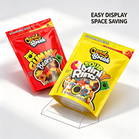 Sachet alimentaire pour bonbons, pochette personnalisée imprimée avec fermeture éclair pour l'emballage de bonbons gélifiés et de friandises de fête