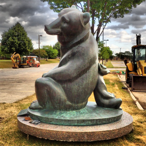 Scultura D&Z, Grande Statua di Animali in Ottone Nero per Esterni, Scultura di Orso <span class=keywords><strong>Grizzly</strong></span> in Bronzo - Product Image 1