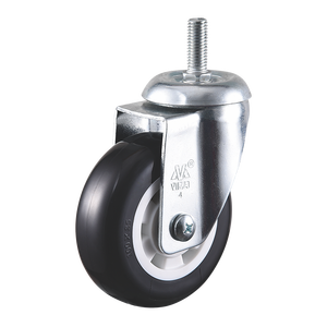 VIMA Swivel Caster Wheel PU PP 125mm Double Ball Bearing Silent Operation Capacity 200 Kg Medium Duty for <b>Trolley</b> - Product Image 5