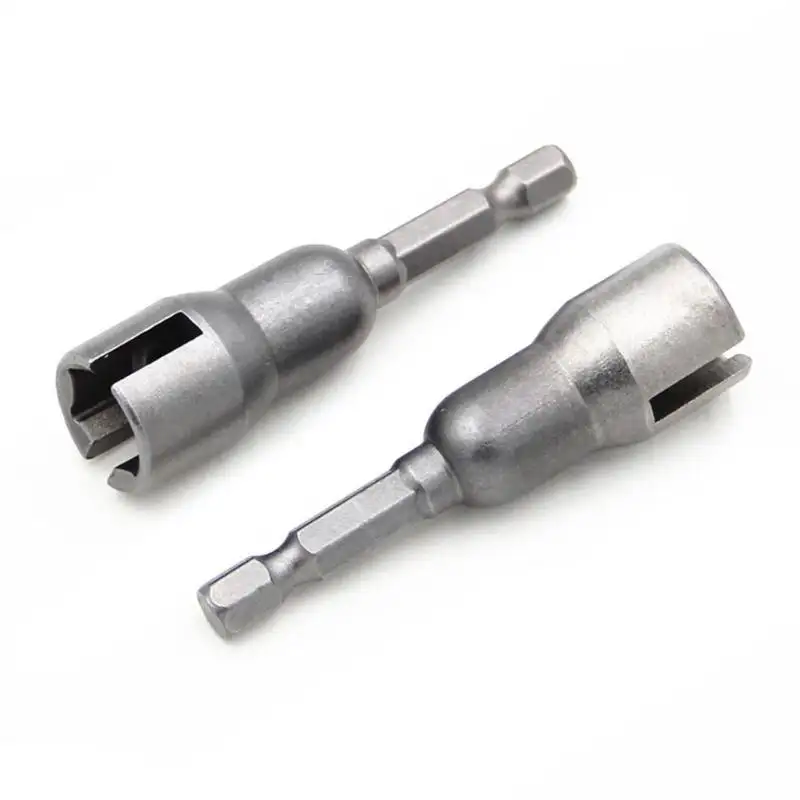 CRV Hex 65mm Length Electric Screwdriver Socket Wrench Butterfly Hole Socket Wrench 1/4" Hex Shank Metric Wrench Socket Bit