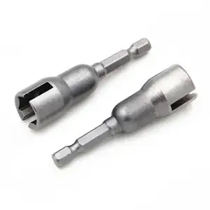 CRV Hex kunci pas soket obeng elektrik, mata soket kunci pas soket lubang kupu-kupu panjang 65mm 1/4 "Hex Shank metrik