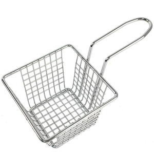 Cesta para freír pequeña ZHAOSHENG, cuadrada, de metal, con asa, para papas fritas y palomitas de maíz, para uso en fiestas. - Product Image 2