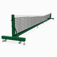 Poteau de filet de tennis mobile en alliage d'aluminium 100 % recyclable, système de filet de tennis portable pour terrain multisports extérieur
