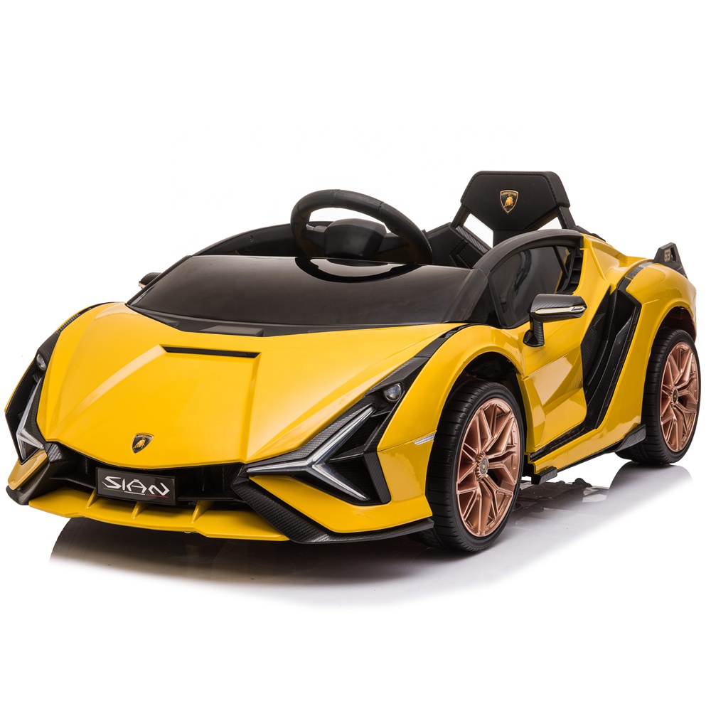 Lamborghini Sian イエローのオープンカー型ミニカー 1:18 Lamborghini SIAN FKP 37 Alloy Sports Car Model Diecasts