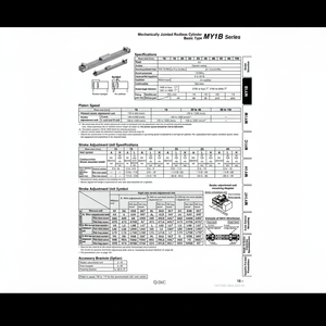 Catégorie de produit Cylindre sans tige pneumatique SMC MY1B32-300Z cylindres mécaniquement articulés - Product Image 1