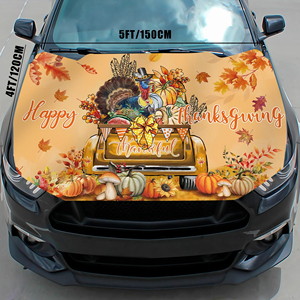 Funda para Capó de Coche Personalizada de 5x4 pies con Banderas para el Día de Acción de Gracias y Juegos Deportivos, Apta para la Mayoría de los Coches y SUVs, el Mejor Regalo - Product Image 5