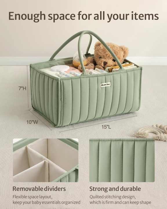 Sac A Langer Bebe Corbeilles Table ã Langer Panier à Langer Bébé 40x25cm Feutre 4mm - Organisateur Table à Langer Portable Gris/rose Rangement Table à Langer Rangement Couches Lingettes Bébé