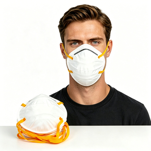 Masque Respiratoire Jetable Anti-Poussière 5 Plis à Boucles Auriculaires, Conception en Forme de Coque, du Fabricant Head Loop - Product Image 1