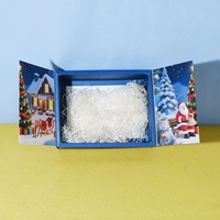 Boîte d'emballage personnalisée vide pour calendrier de l'avent de Noël en papier, 12 jours, 24 jours, double porte, pour chocolats, avec poignée